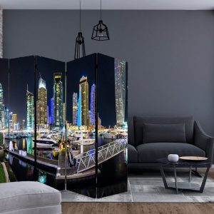 Biombo divisor ciudad noche