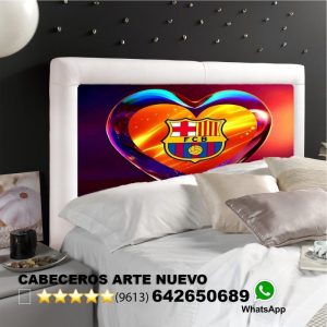 cabecero tapizado polipiel futbol