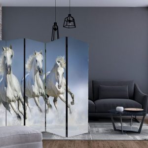 Biombo separadores baratos caballos blancos