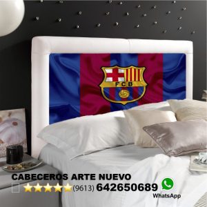 cabecero tapizado futbol FCB